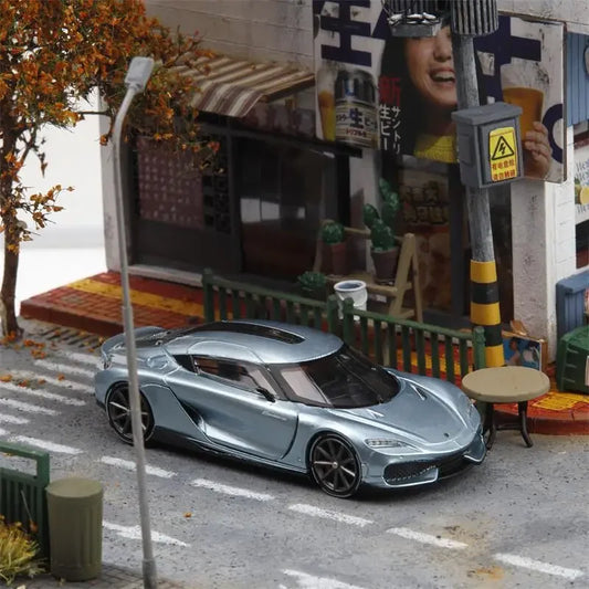 BSC 1:64 Gemera Grey White Transparent Blue Ice Blue Black Silver Die-Cast Car Model Collection Miniature