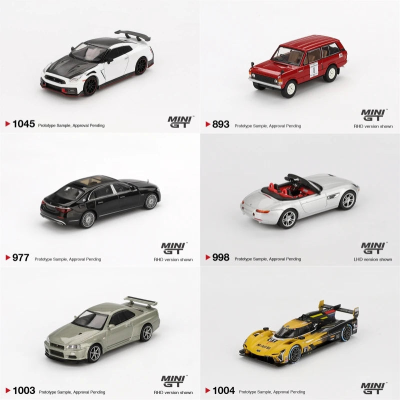 MINI GT 1:64 Miata MX-5 Skyline R34 R35 V-Series.R #01 Z8 S680 Diecast Model Car