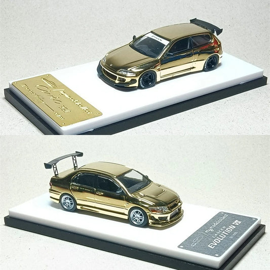 **Pre-Order** Model Collect MC 1:64 CIVIC EG6 / Evolution EVO VII Chrome Gold Diecast Model Car