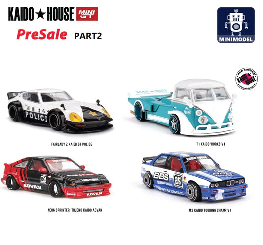 [PreSale] Kaido House x MINI GT 1:64 Fairlady Z Police AE86 Sprinter Trueno ADVAN T1 PICKUP M3 Touring Diecast Model Car