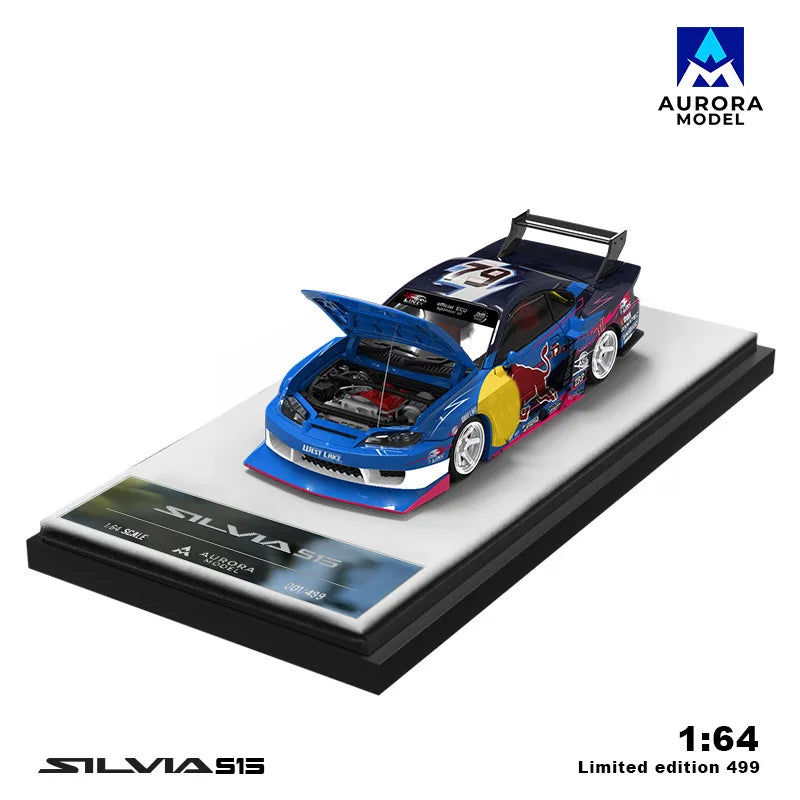 **Pre-Order** AuroraModel AM 1:64  S15 RB / HKS Limited499 Diecast Model Car