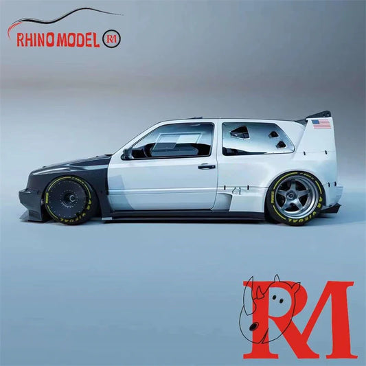 Rhino Model RM 1:64 Golf Mk3 Moon Rover White Diecast Model Car
