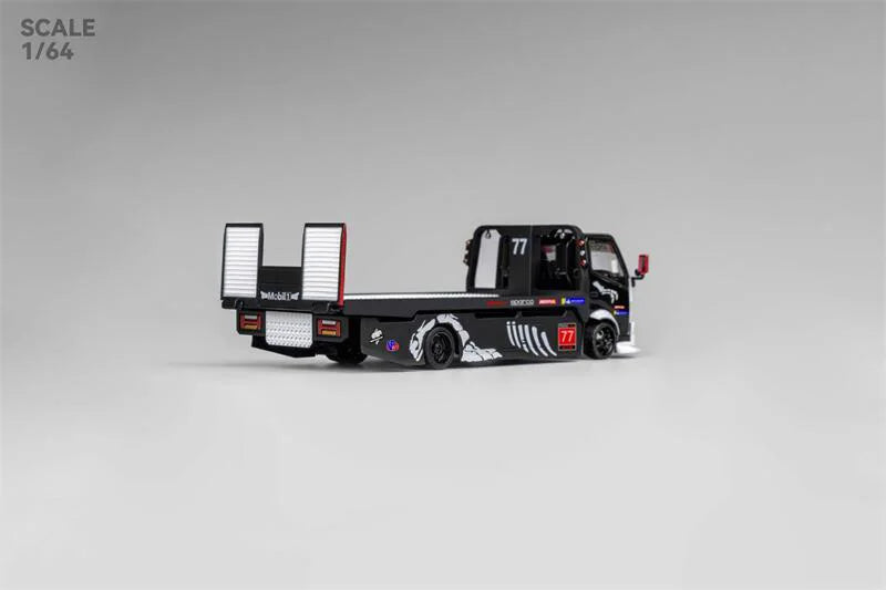 Mega Gear 1:64 SKELETON DINOSAUR CUSTOM TOW TRUCK Die-Cast Car Model Miniature Gifts