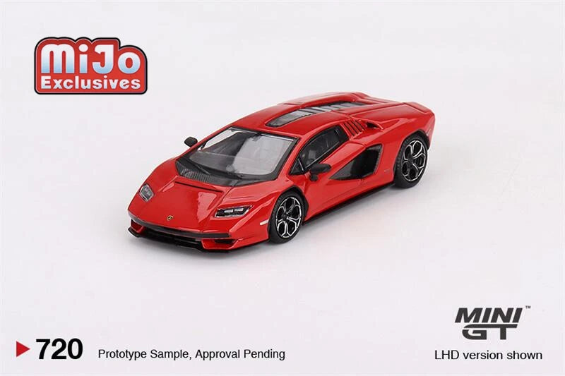 MINI GT Mijo Exclusives 1:64 Lambo Countach LPI 800-4  Rosso Mars Diecast Model Car