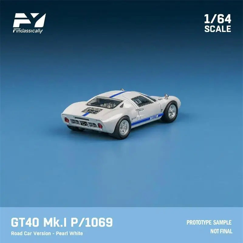[PreSale] Findclassically 1:64 GT40 Mk.I P1059 White / Mk.II P1031 “Holman & Moody” #6 1966 limited500 Diecast Model Car