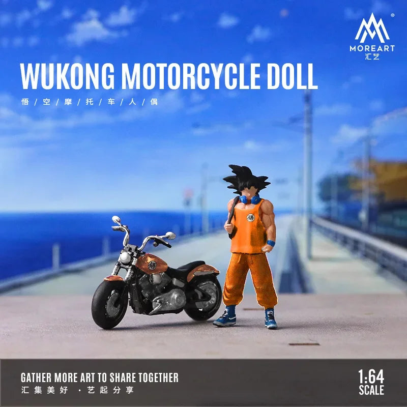 MoreArt 1:64 WUKONG MOTORCYCLE DOLL Diorama