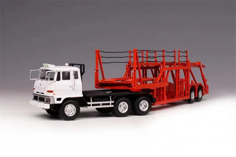 **Pre-Order** DD Models 1:64 Fuso FV High Cab Tractors w/ Plastic Transport Trailer Set Diecast Model Car