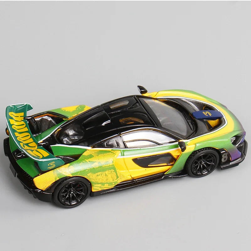 MASDI 1:64 Senna Yellow Green Diecast Model Car