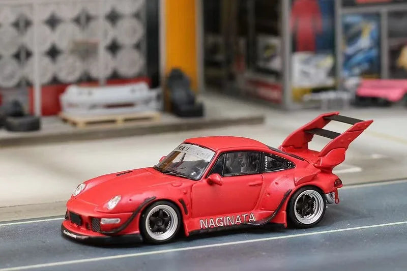 SW 1:64 RWB 993 NAGINATA  Matte Red Diecast Model Car