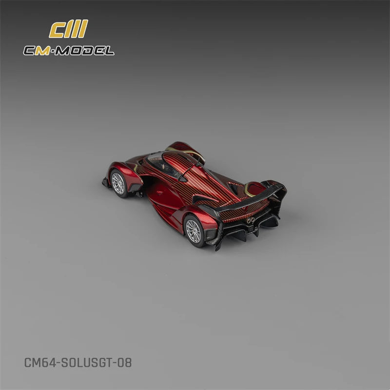 CM MODEL 1:64 SolusGT Metallic wine red with gold line Diecast Model Car