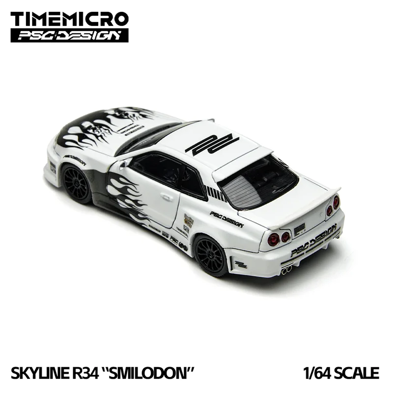 TimeMicro × PSC DESIGN 1:64 R34 Smilodon Die-Cast Car Model Miniature Gifts