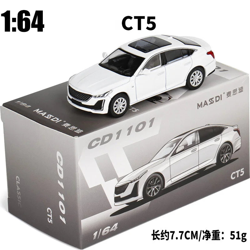 MASDI 1:64 CT5 Black / White / Blue Diecast Model Car