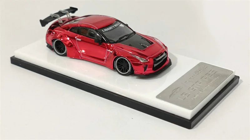 Model Collect MC 1:64 Pandem Civic EG6 Mk5 Rocket Bunny / GT-R R35 LB Chrome Red Diecast Model Car