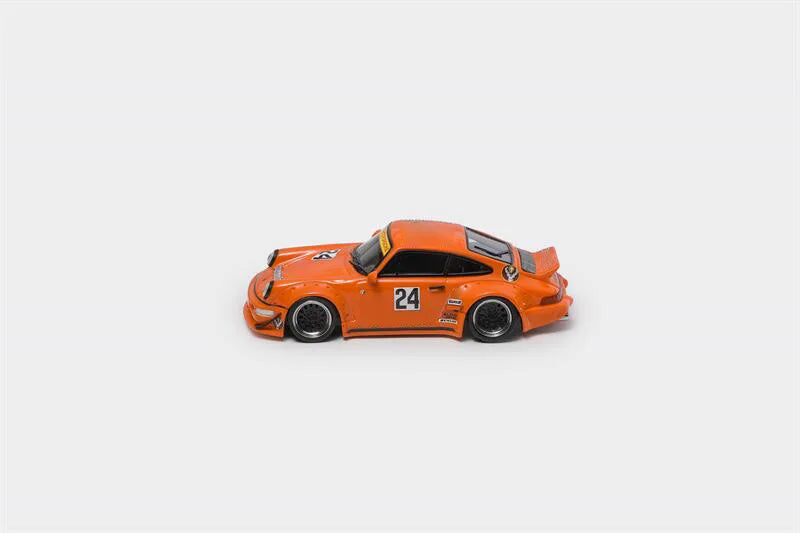 Fast Speed FS 1:64 Rauh Welt RWB964 Wide Body White Orange / Orange / Black Limited499 Diecast Model Car