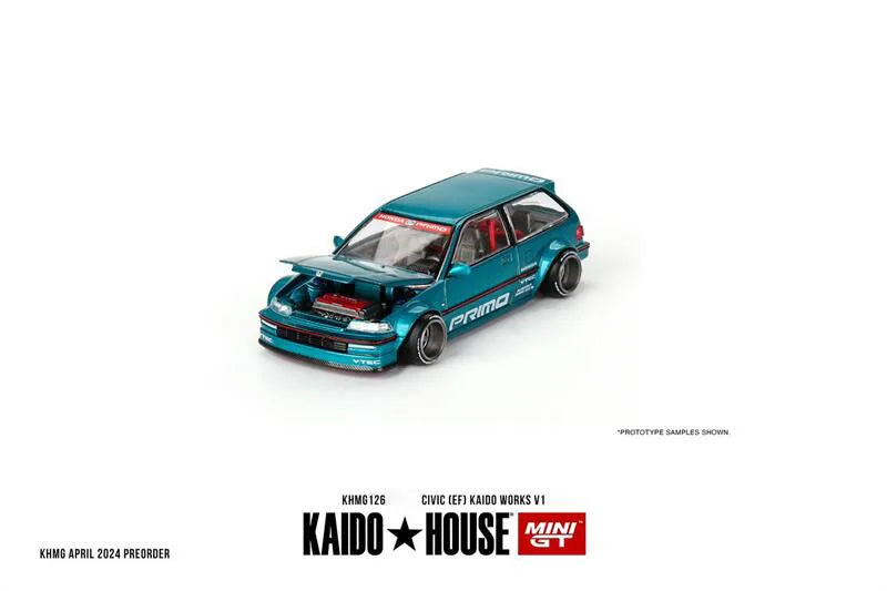 **Pre-Order** Kaido House x MINI GT 1:64 CIVIC (EF) KAIDO WORKS V1 Diecast Model Car