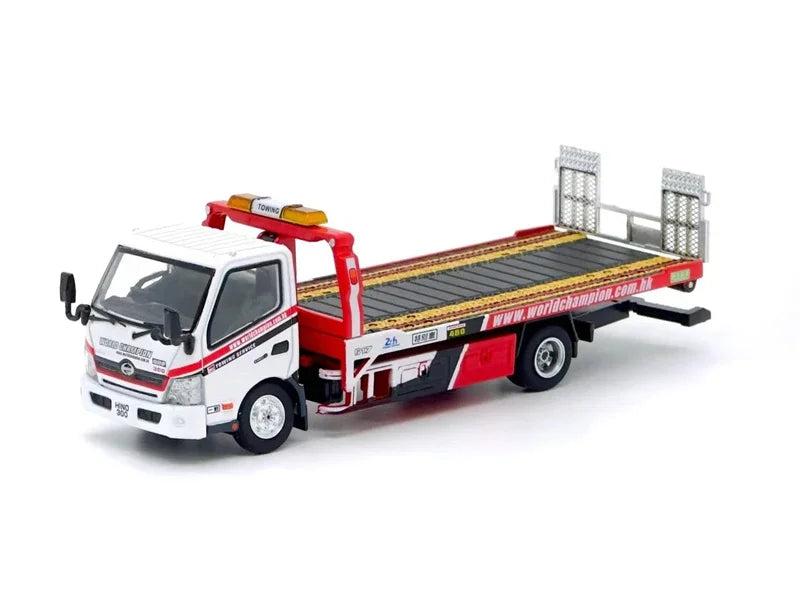 Unique Model × Tiny 1:64 Hino 300 Dutro Full floor trailer Diecast Model Car