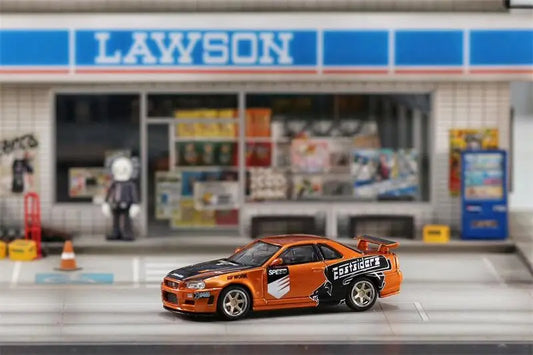 SW 1:64 GTR R34 Need for Speed Underground Orange Diecast Model Car