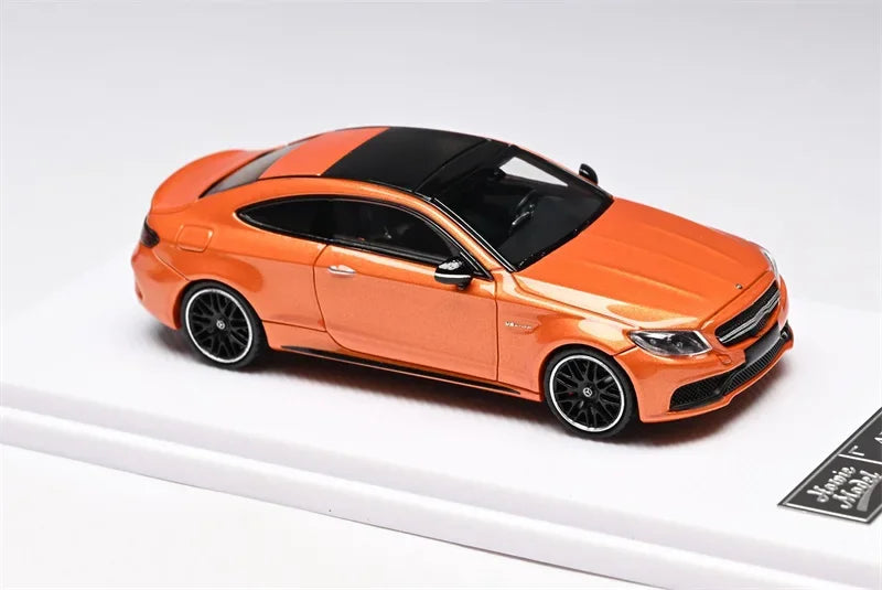 Howie Model HM 1:64 C63 S Coupe W205 Sunset Orange Limited499 Diecast Model Car