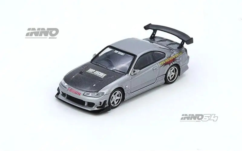 PreSale INNO64 1:64 TOP SECRET SILVIA (S15) Silver Collection Miniature DieCast Model Car