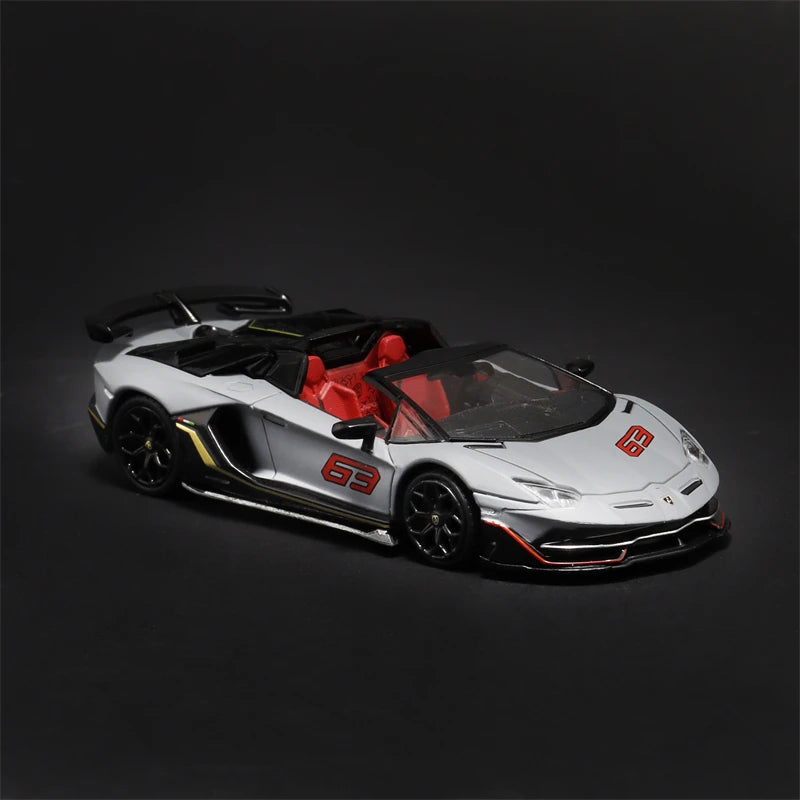 Maxwell 1:64 Aventador LP770-4 SVJ Combat Grey#63 2025HEC Limited499 Diecast Model Car