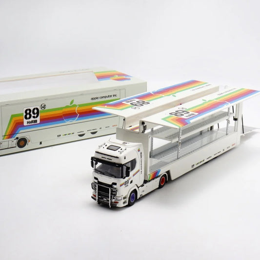KengFai 1:64 S730 V8 AppleWhite No89 Truck Transporter Diecast Collector's Vehicle Model Car