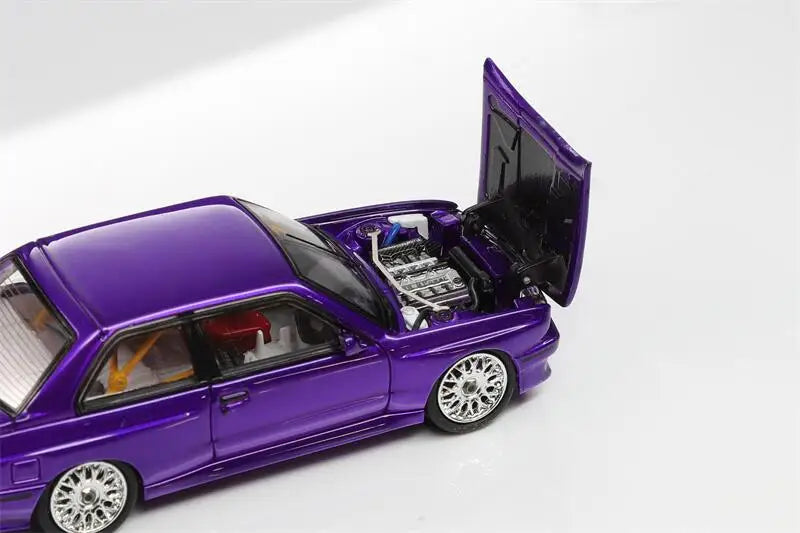 MORTAL 1:64 E30 M3 GROUP A Purple Limited999 Diecast Model Car