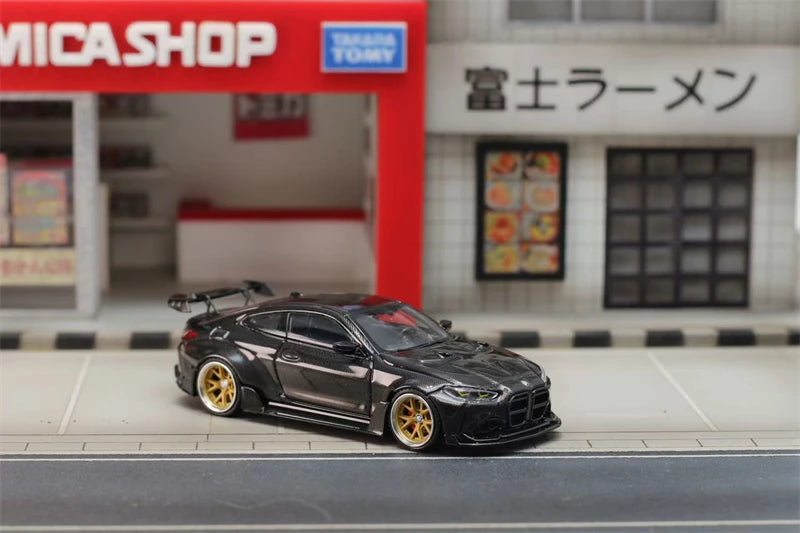 SW 1:64 M4 ADRO Body Kit FOSHAN AIT 2025 Full Carbon Black Diecast Model Car