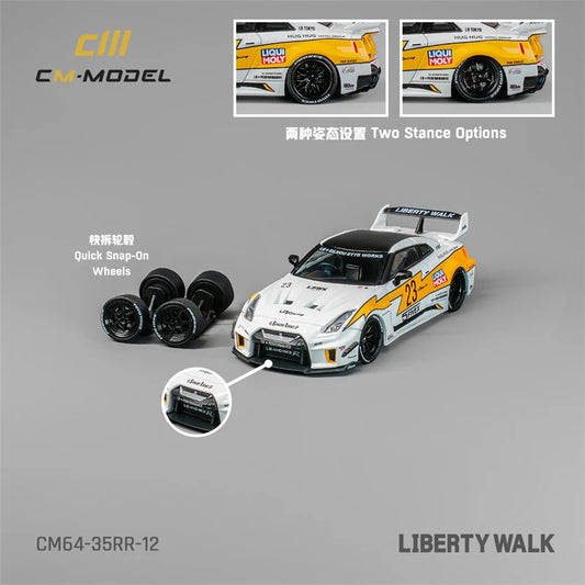 CM MODEL  1:64 LBWK GT35RR Super silhouette No.23 Diecast Model Car