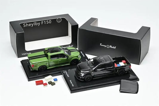 Funny Model 1:64 F150 Shelby Super Green / Black Diecast Model Car