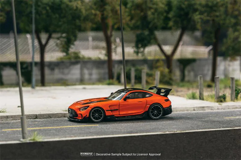 Tarmac Works 1:64 MB GT Black Series Orange Diecast Model Car