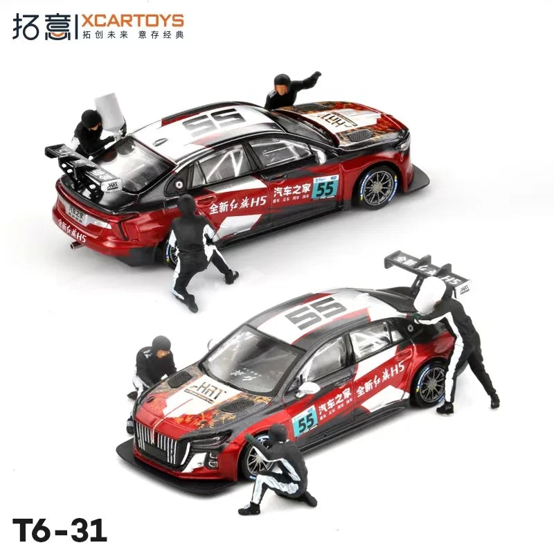 **Pre-Order** XCartoys 1:64 HongQi H5 Race Car 2024 Autohome Team Diecast Model Car