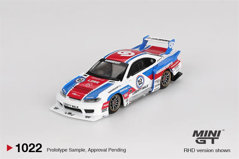 MINI GT 1:64 LB-Super Silhouette S15 SILVIA GARASIDRIFT x LBWK Diecast Model Car