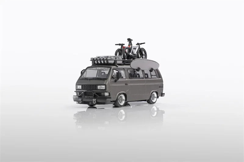 BSC & MORTAL 1:64 T3 BBS black / MATT GRAY Die-Cast Car Model Collection Miniature