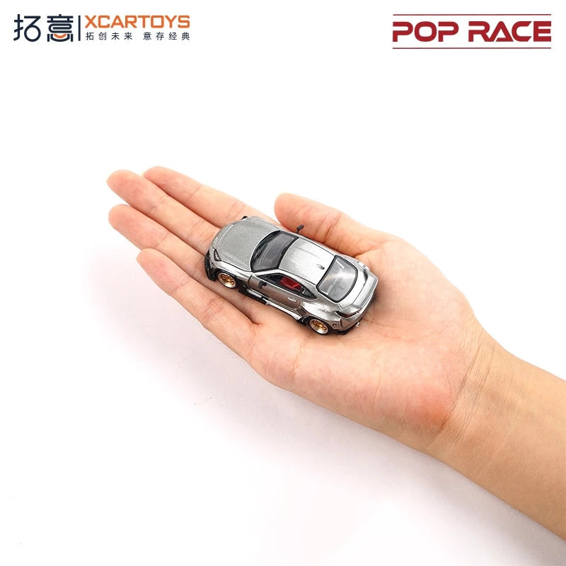 Xcartoys x POP RACE 1:64 PANDEM GR 86 Silver Diecast Model Car