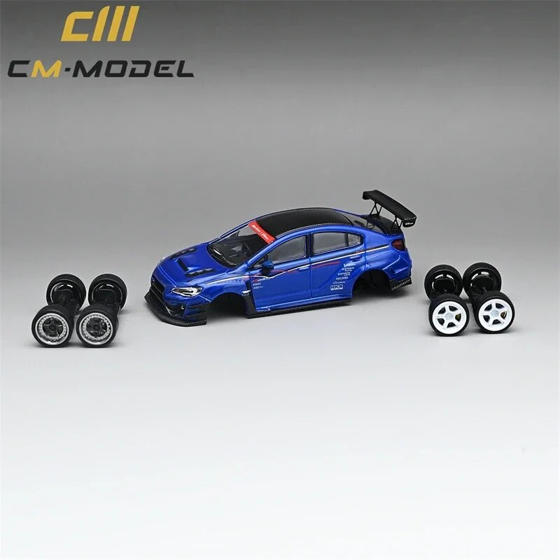 CM MODEL  1:64 VAB WRX VA VARIS /STI&S4 Blue Diecast Model Car