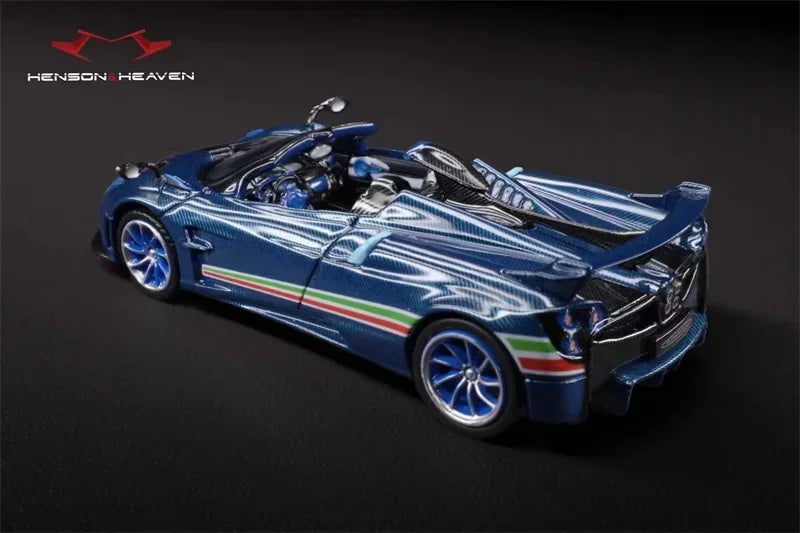 PreSale HH 1:64 Zonda Huayra Carbon Blue / Red / Black Die-Cast Car Model Collection Miniature