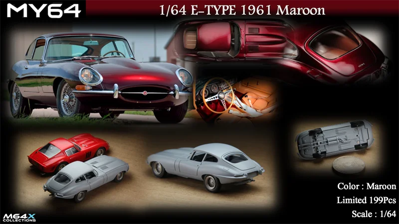 MY64 1:64 E-TYPE 1961 Resin Model Car