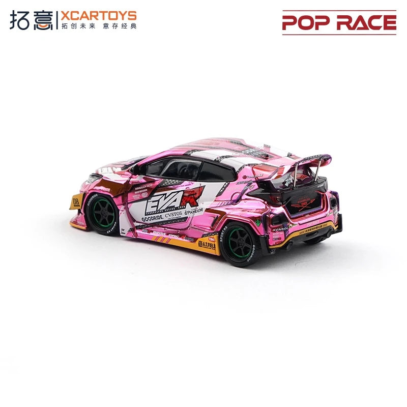Xcartoys X Pop Race 1:64 EVA RI PRODUCTION MODEL CUSTOM TYPE-08 GOODRIDE GR YARIS PINK Diecast Model Car