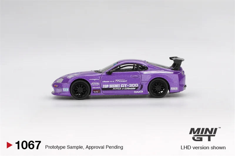 MINI GT 1:64 Top Secret Supra A80 GT-300 Purple 1067 Diecast Model Car