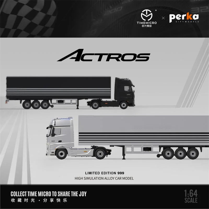 **Pre-Order** Time Micro+Perka 1:64 Actros Truck limited999 Diecast Model Car