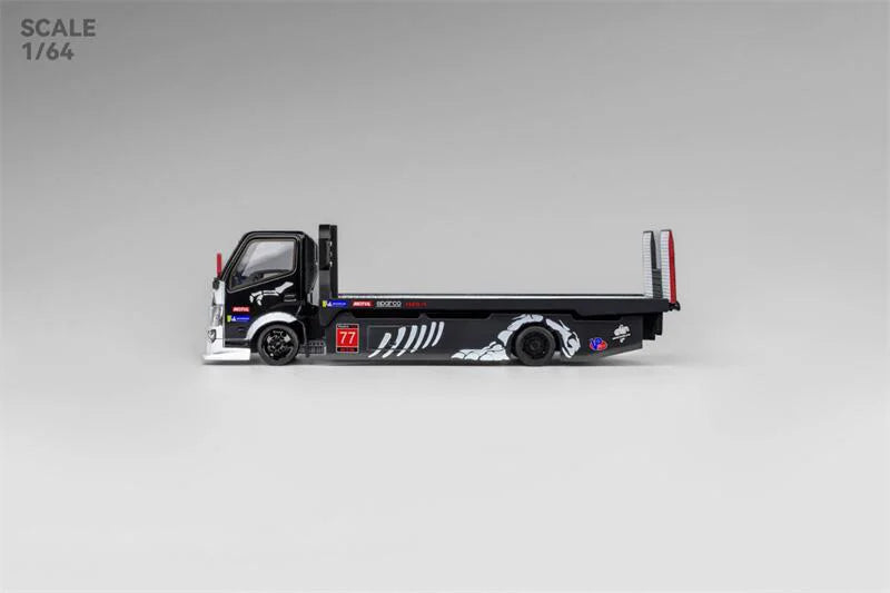 Mega Gear 1:64 SKELETON DINOSAUR CUSTOM TOW TRUCK Die-Cast Car Model Miniature Gifts