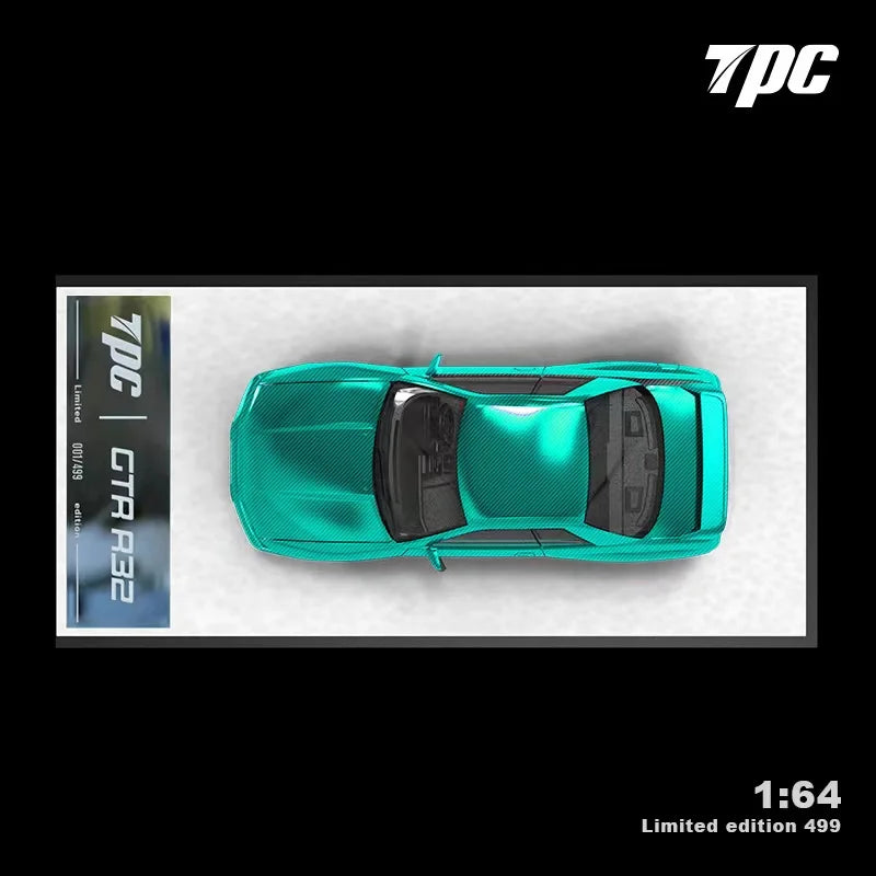 **Pre-Order** TPC 1:64 GTR R32 Green carbon fiber limited499 Diecast Model Car