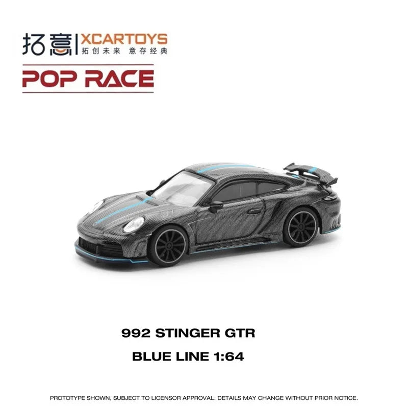 Xcartoys X Pop Race 1:64 STINGER CARBON EDITION (BLUE LINE) Diecast Model Car
