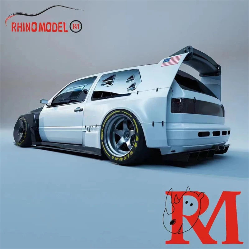 Rhino Model RM 1:64 Golf Mk3 Moon Rover White Diecast Model Car