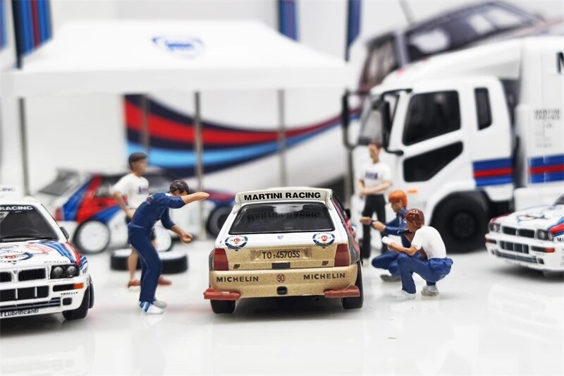 Tarmac work MINI GT GCD 1:64 Lancia Stratos Delta HF Integrale 037 Rally Transport Vehicle Figurine Model Car