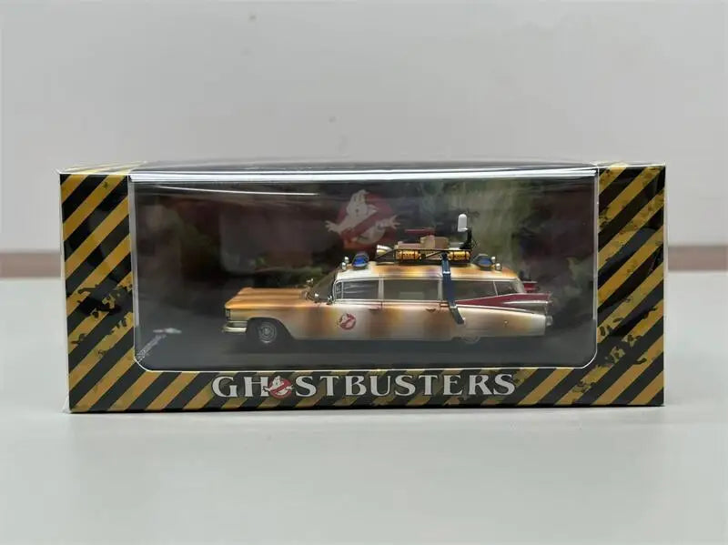 YS Model 1:64 1959 ECTO-1 Miller-Meteor Ghostbusters Dirty ver Die-Cast Car Model Miniature Gifts