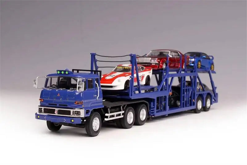 **Pre-Order** DD Models 1:64 Fuso FV High Cab Tractors w/ Plastic Transport Trailer Set Diecast Model Car