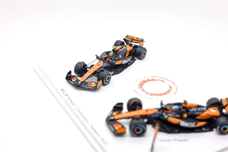 Spark 1:64 MCL38 No.4 & 81 Constructor Champion F1 2024 two cars set Diecast Model Car