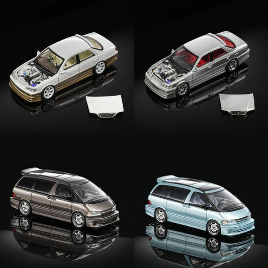 MORTAL1:64 Previa Mocha Brown / Ice Blue Cresta Mk5 X100 2.5 Roulant G Diecast Model Car