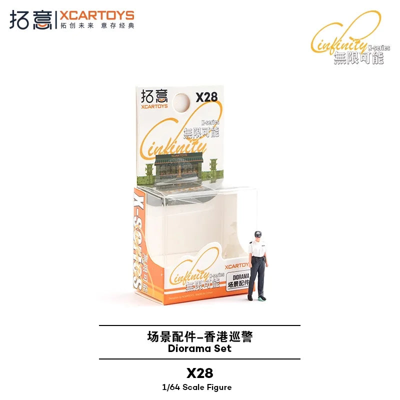 Xcartoys 1:64 Hong Kong patrolman Diorama Set Model Collection Miniature Gifts